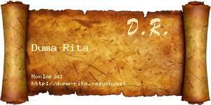 Duma Rita névjegykártya